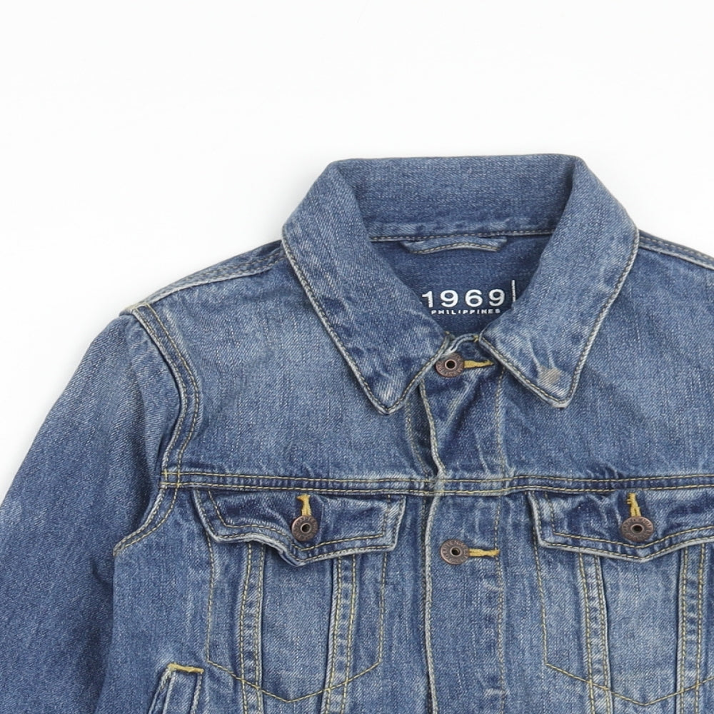 Gap Womens Blue Jacket Size XS Button