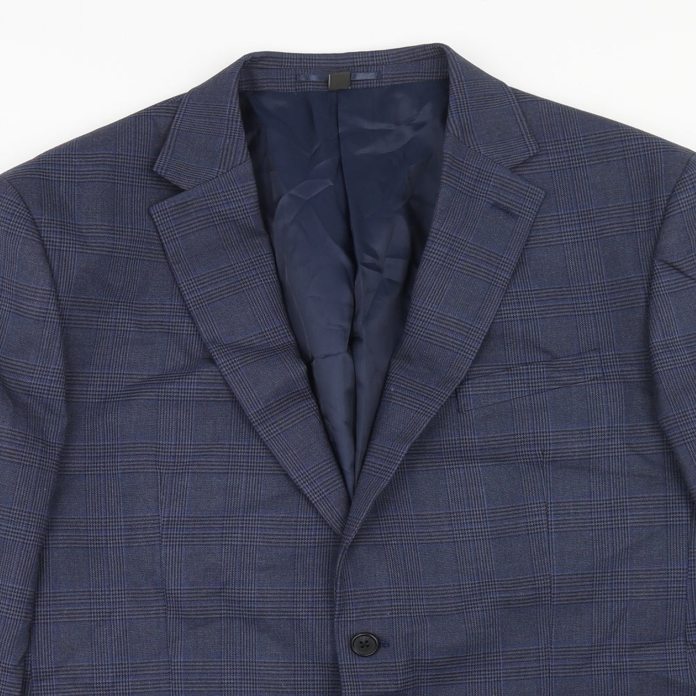 Mens UK Size 46 Marks and Spencer Regular Blue Suit Jacket