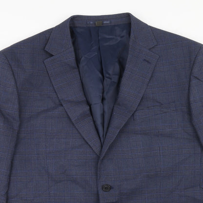 Mens UK Size 46 Marks and Spencer Regular Blue Suit Jacket