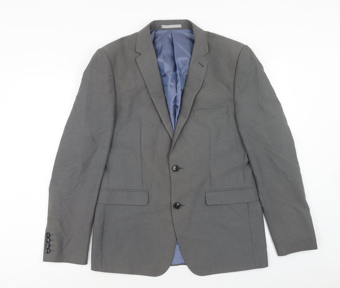 Mens UK Size 40 Burton Regular Grey Suit Jacket