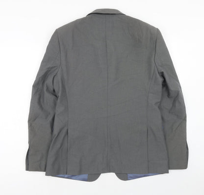 Mens UK Size 40 Burton Regular Grey Suit Jacket