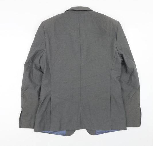 Mens UK Size 40 Burton Regular Grey Suit Jacket