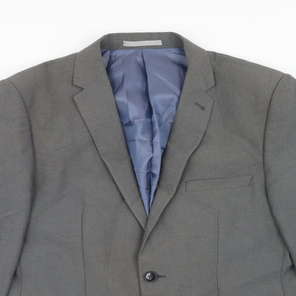 Mens UK Size 40 Burton Regular Grey Suit Jacket