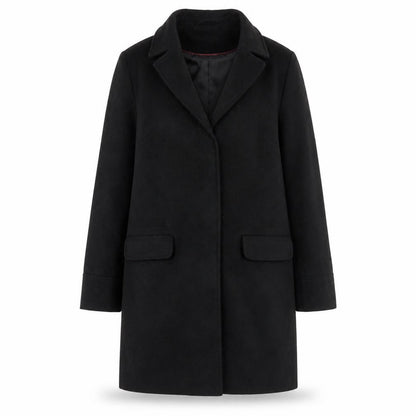 Womens UK Size 4 Topshop Black Overcoat