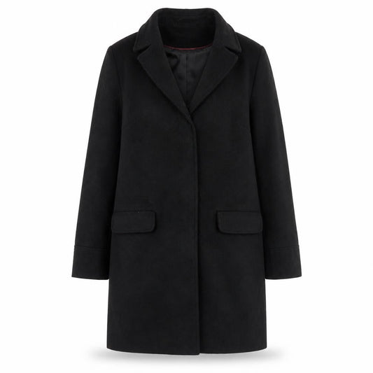 Womens UK Size 4 Topshop Black Overcoat