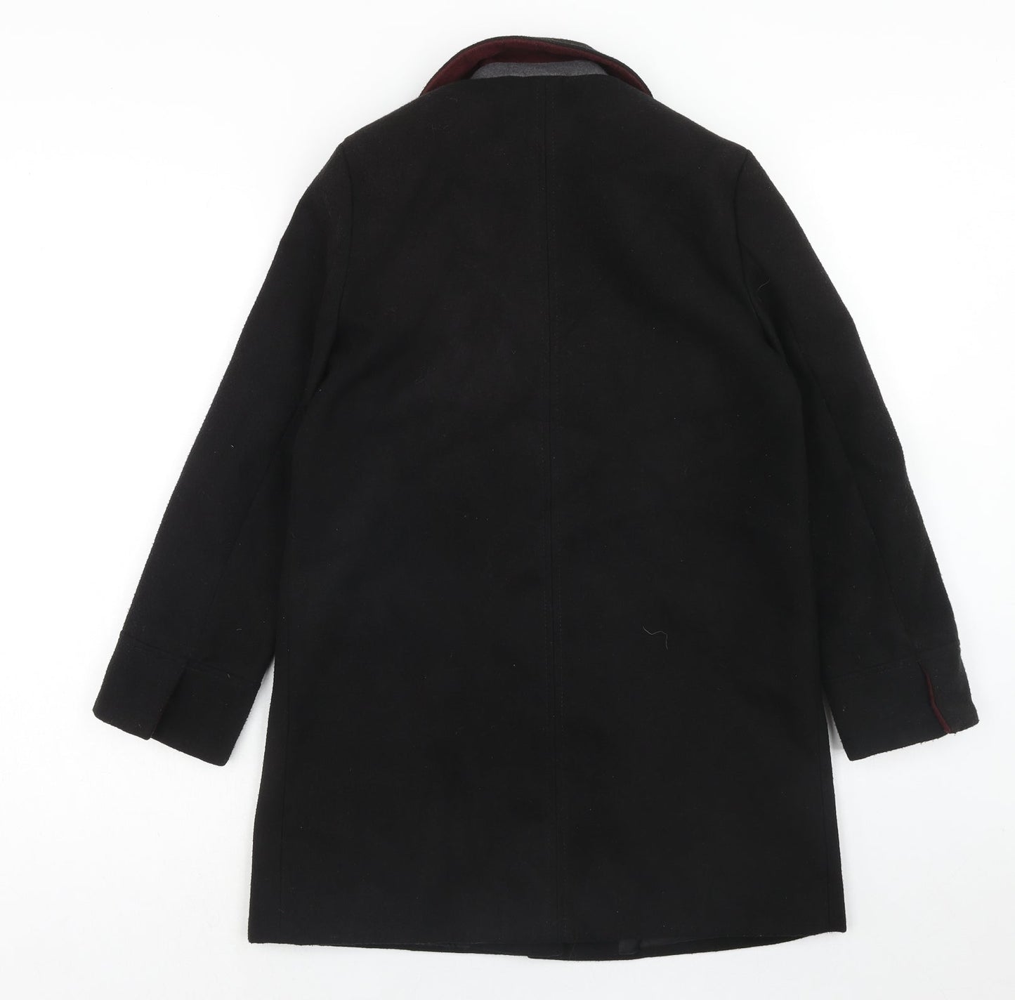 Womens UK Size 4 Topshop Black Overcoat