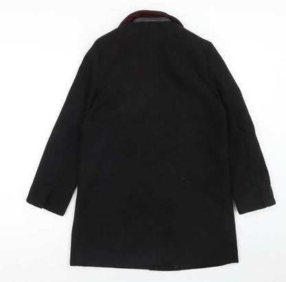 Womens UK Size 4 Topshop Black Overcoat