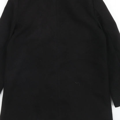 Womens UK Size 4 Topshop Black Overcoat