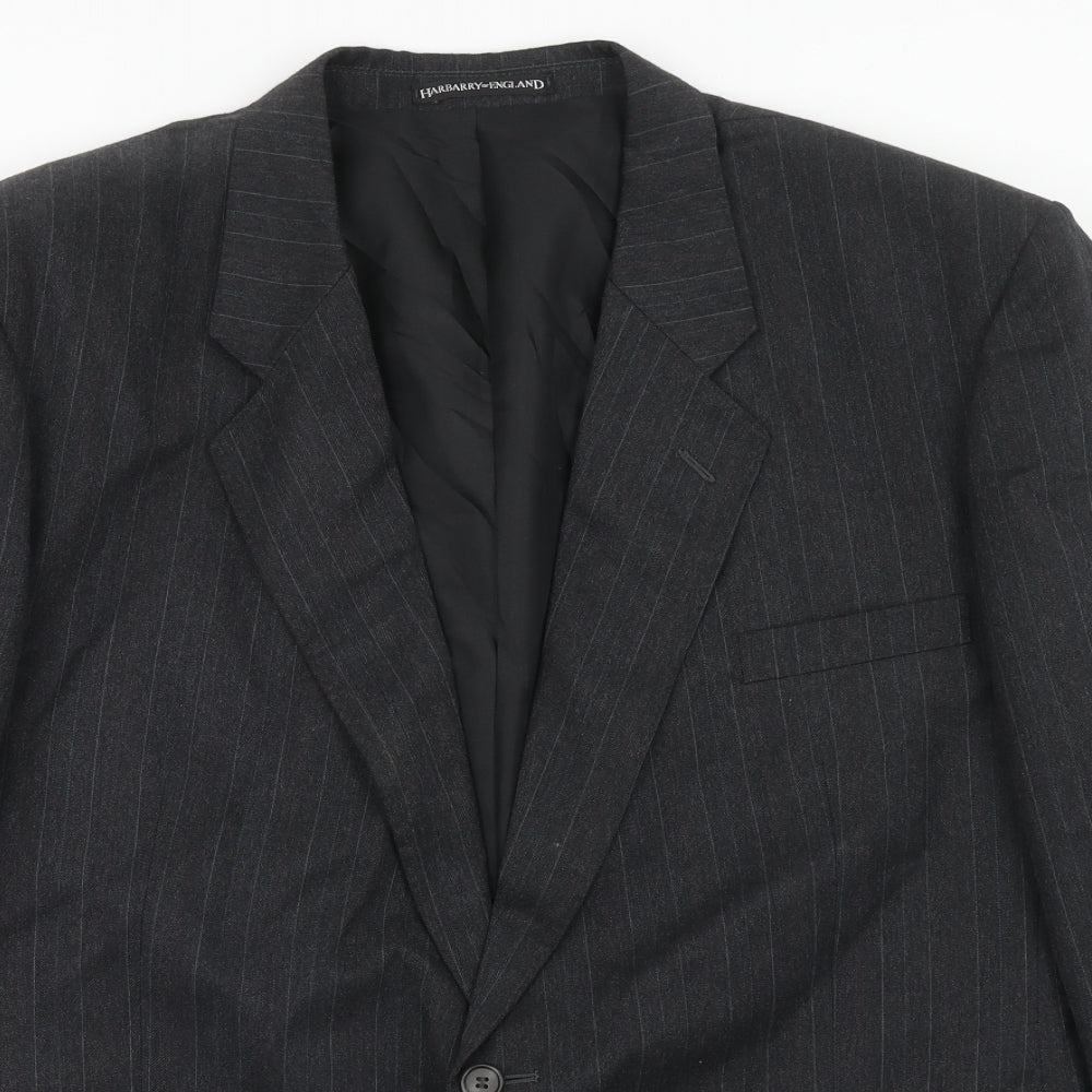 Mens UK Size 46 Harbarry of England Regular Grey Suit Jacket