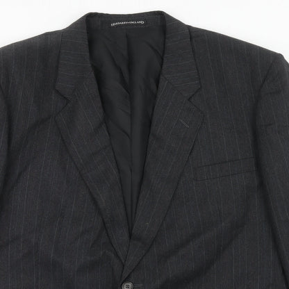 Mens UK Size 46 Harbarry of England Regular Grey Suit Jacket