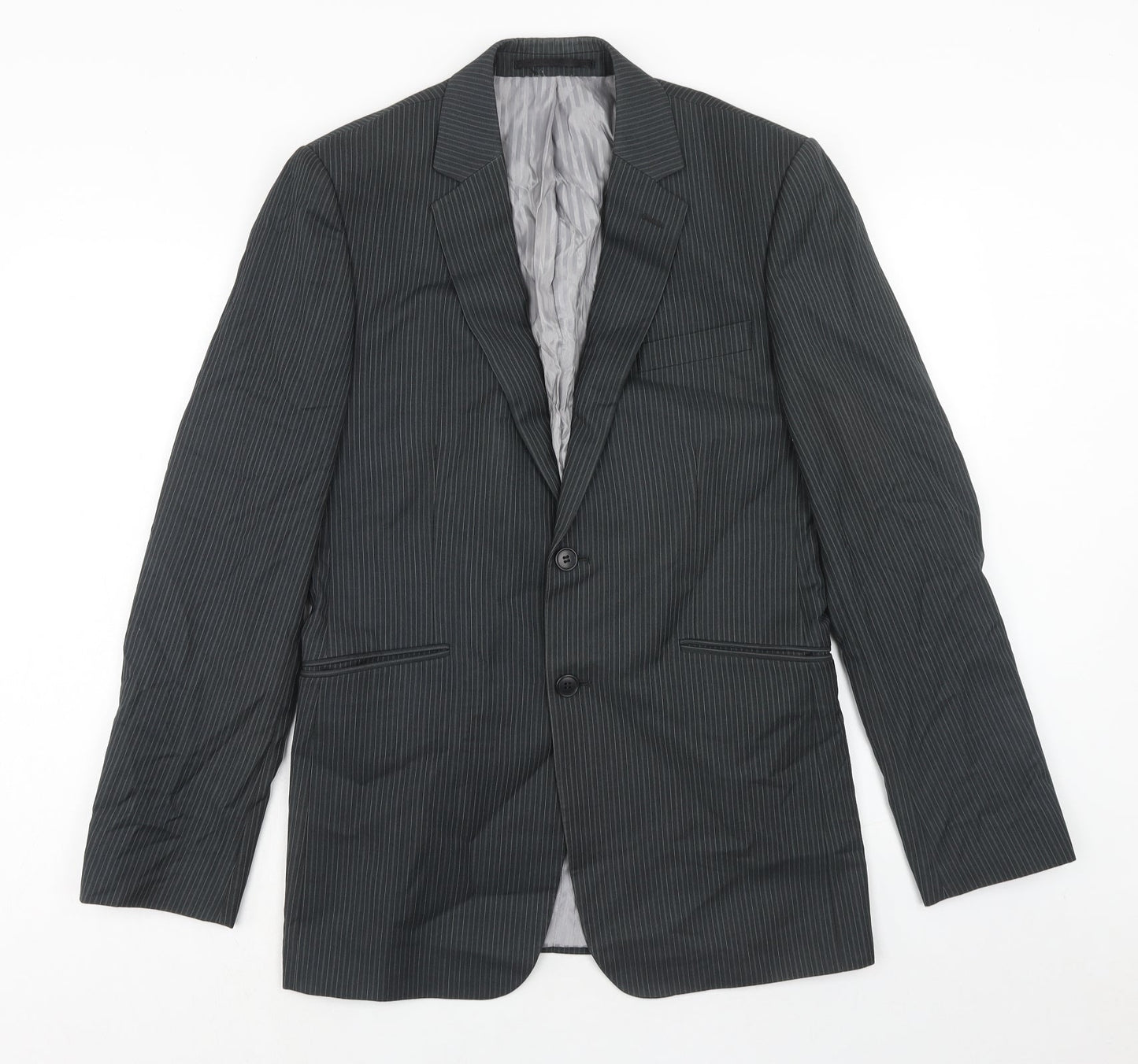 Mens UK Size 38 Burton Regular Grey Suit Jacket