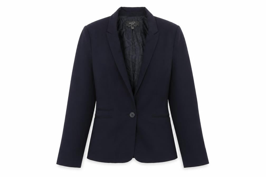 Womens UK Size S Mango Regular Blue Suit Jacket