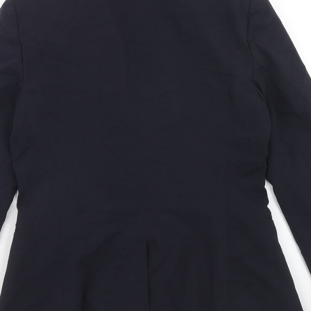 Mango Womens Blue Polyacrylate Fibre Jacket Suit Jacket Size S