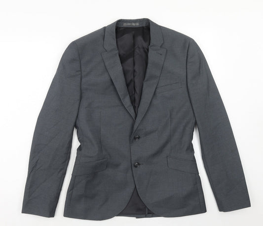Mens UK Size 38 Cedar Wood State Regular Grey Suit Jacket