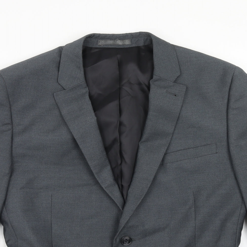 Mens UK Size 38 Cedar Wood State Regular Grey Suit Jacket