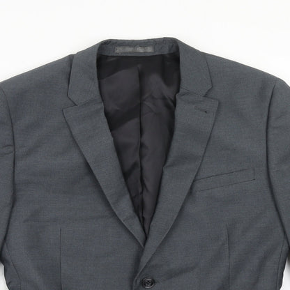 Mens UK Size 38 Cedar Wood State Regular Grey Suit Jacket