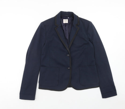 Gap Womens Blue Polyacrylate Fibre Jacket Suit Jacket Size 8