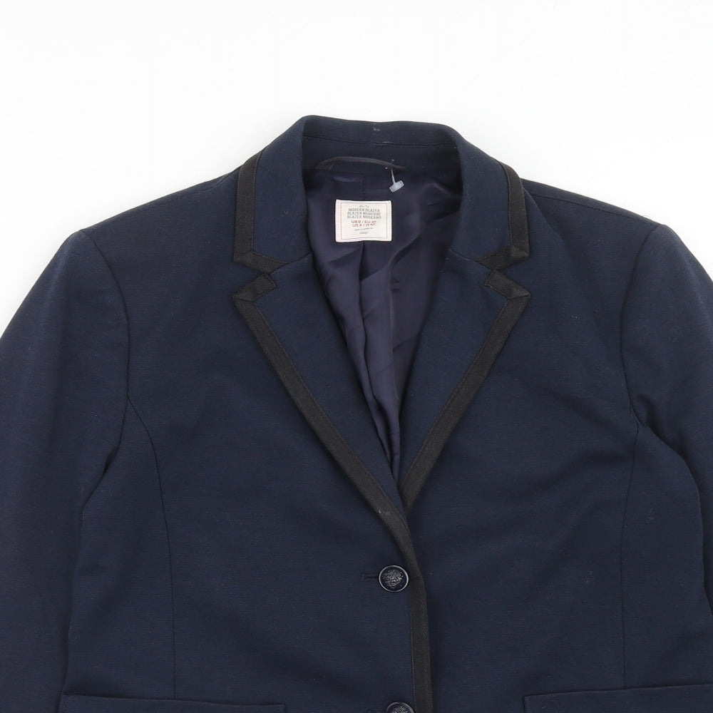 Gap Womens Blue Polyacrylate Fibre Jacket Suit Jacket Size 8
