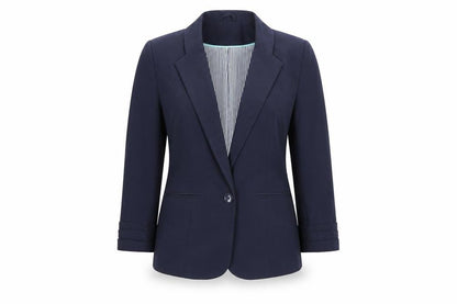 Atmosphere Womens Blue Polyester Jacket Suit Jacket Size 8