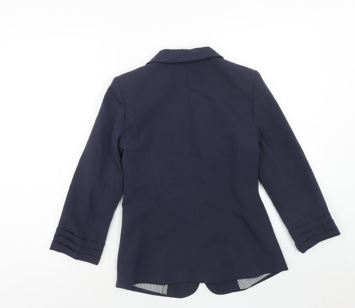 Atmosphere Womens Blue Polyester Jacket Suit Jacket Size 8