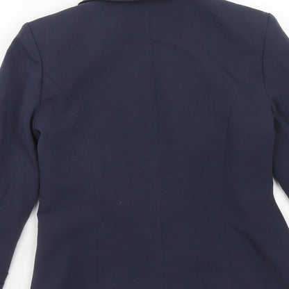 Atmosphere Womens Blue Polyester Jacket Suit Jacket Size 8