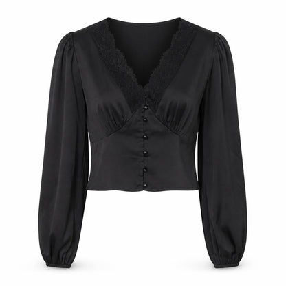 Womens UK Size S SheIn Black Basic Blouse