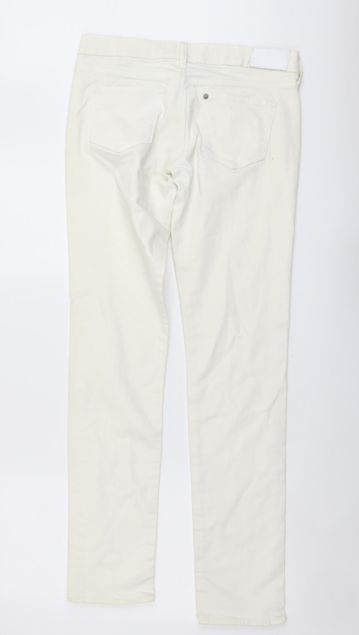 Womens UK Size 32 in SQIN Regular Fit Skinny Ivory Jeans