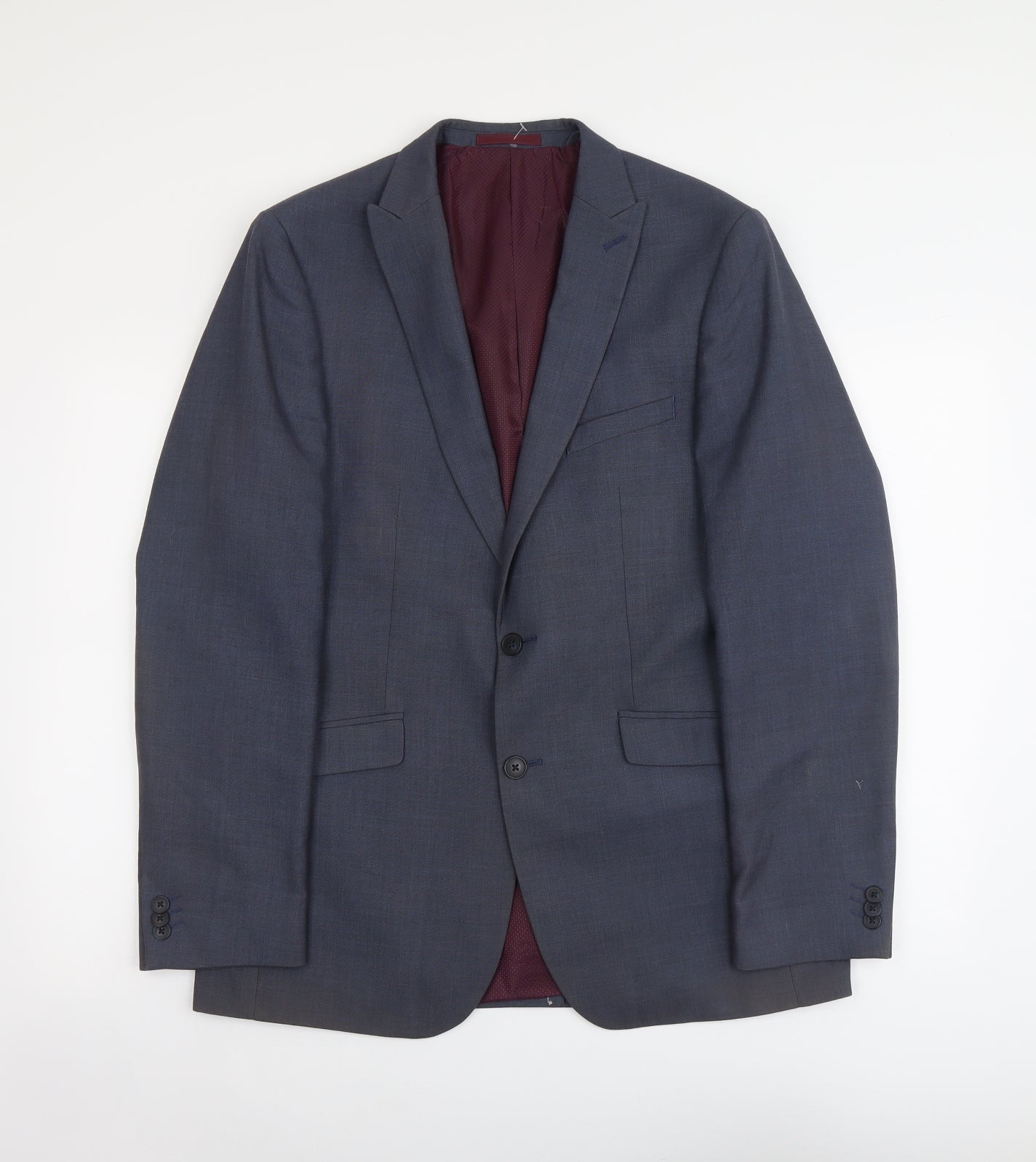LORD & TAYLOR Mens Grey Polyester Jacket Suit Jacket Size M Regular