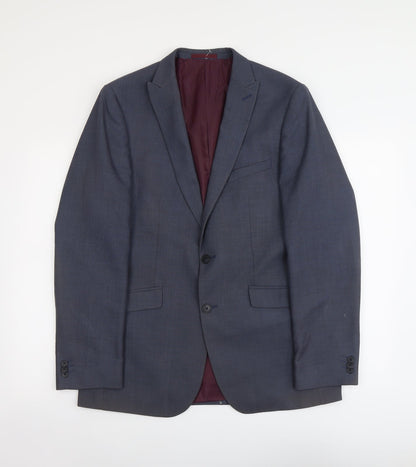 LORD & TAYLOR Mens Grey Polyester Jacket Suit Jacket Size M Regular