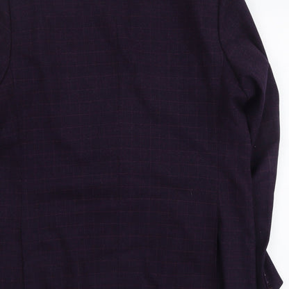 Lubini Mens Purple Polyester Jacket Suit Jacket Size L Regular