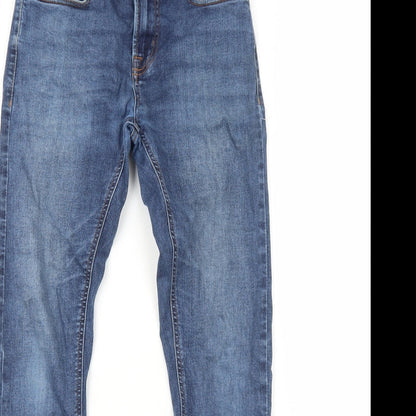 NEXT Womens Blue Cotton Skinny Jeans Size 28 in Regular Zip