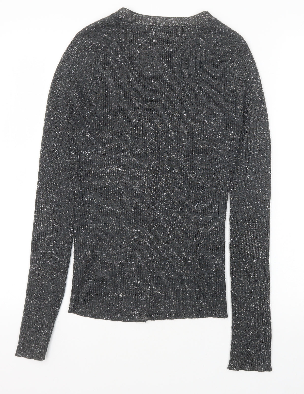 Womens UK Size S Zara Grey Cardigan Jumper