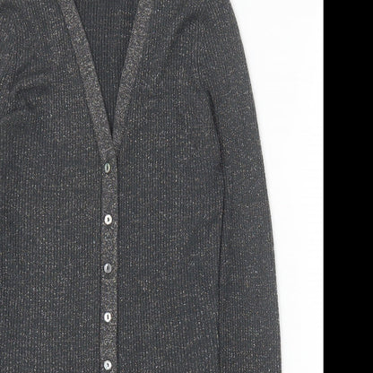 Womens UK Size S Zara Grey Cardigan Jumper