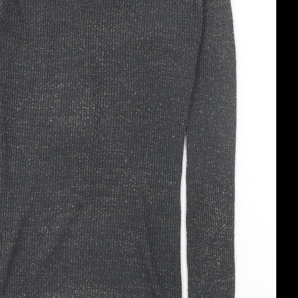 Womens UK Size S Zara Grey Cardigan Jumper