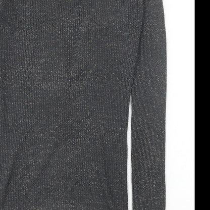 Womens UK Size S Zara Grey Cardigan Jumper