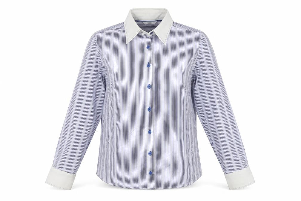 Womens UK Size 12 Marks and Spencer Blue Basic Button-Up