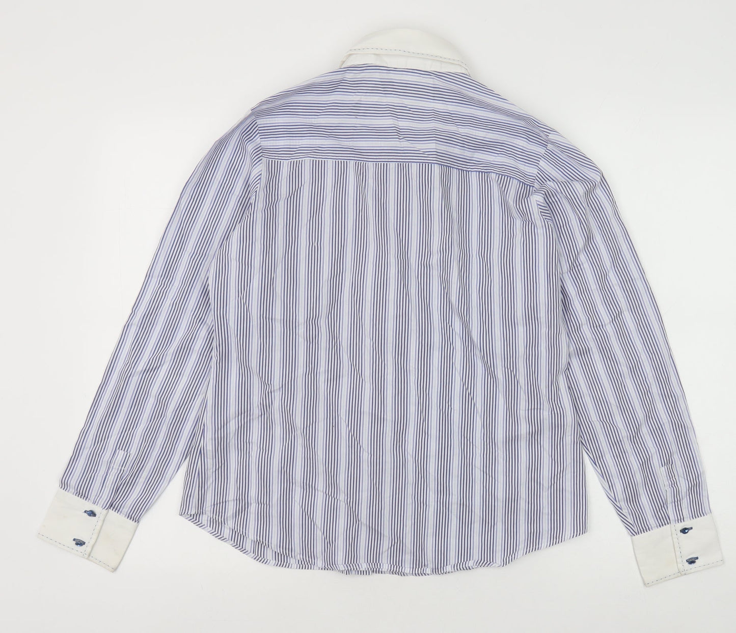 Womens UK Size 12 Marks and Spencer Blue Basic Button-Up