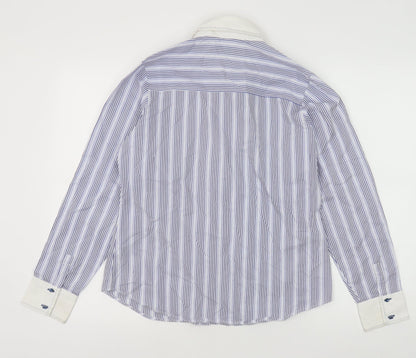 Womens UK Size 12 Marks and Spencer Blue Basic Button-Up