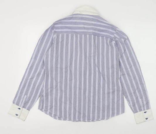 Womens UK Size 12 Marks and Spencer Blue Basic Button-Up