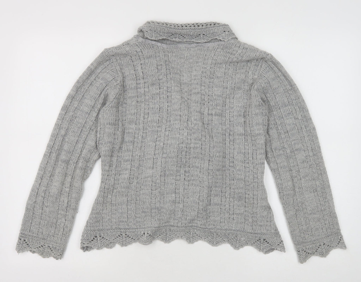 Womens UK Size M M&Co Grey Cardigan Jumper