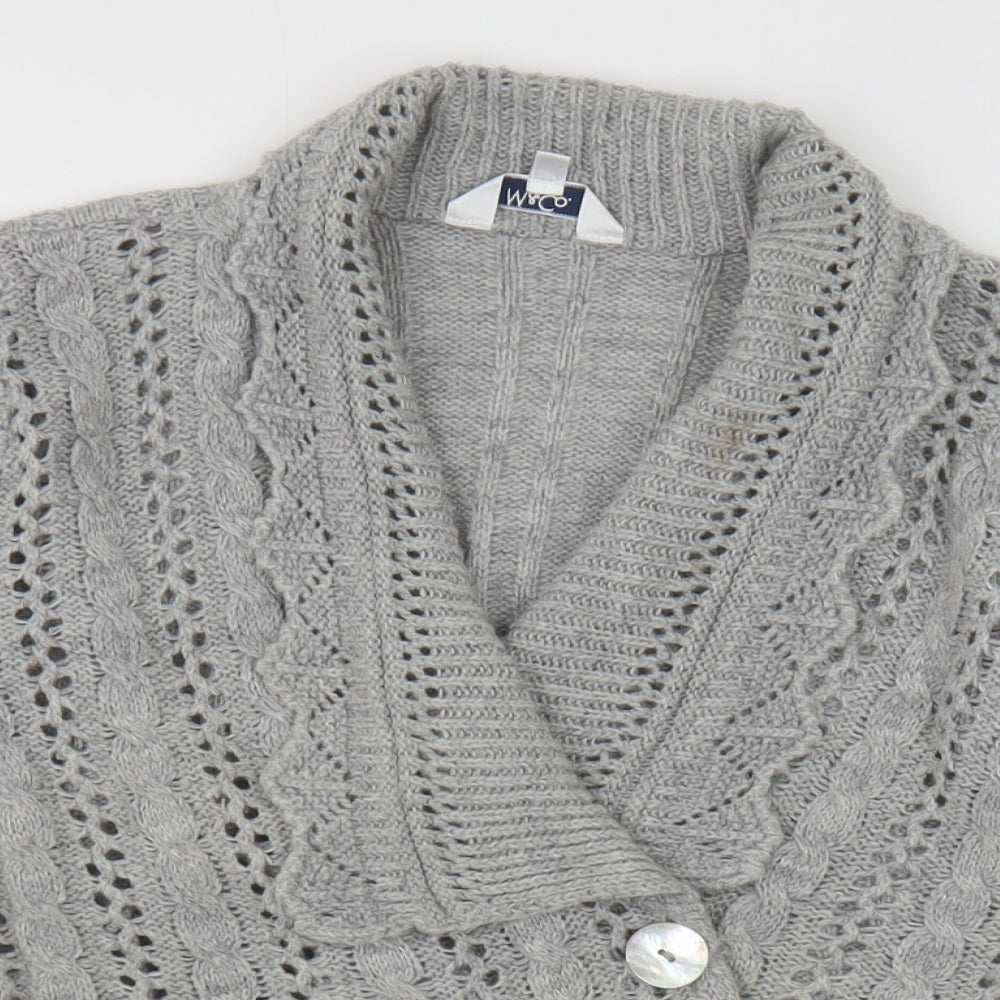 Womens UK Size M M&Co Grey Cardigan Jumper