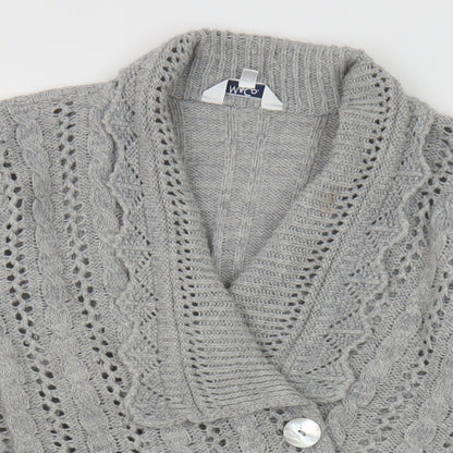 Womens UK Size M M&Co Grey Cardigan Jumper