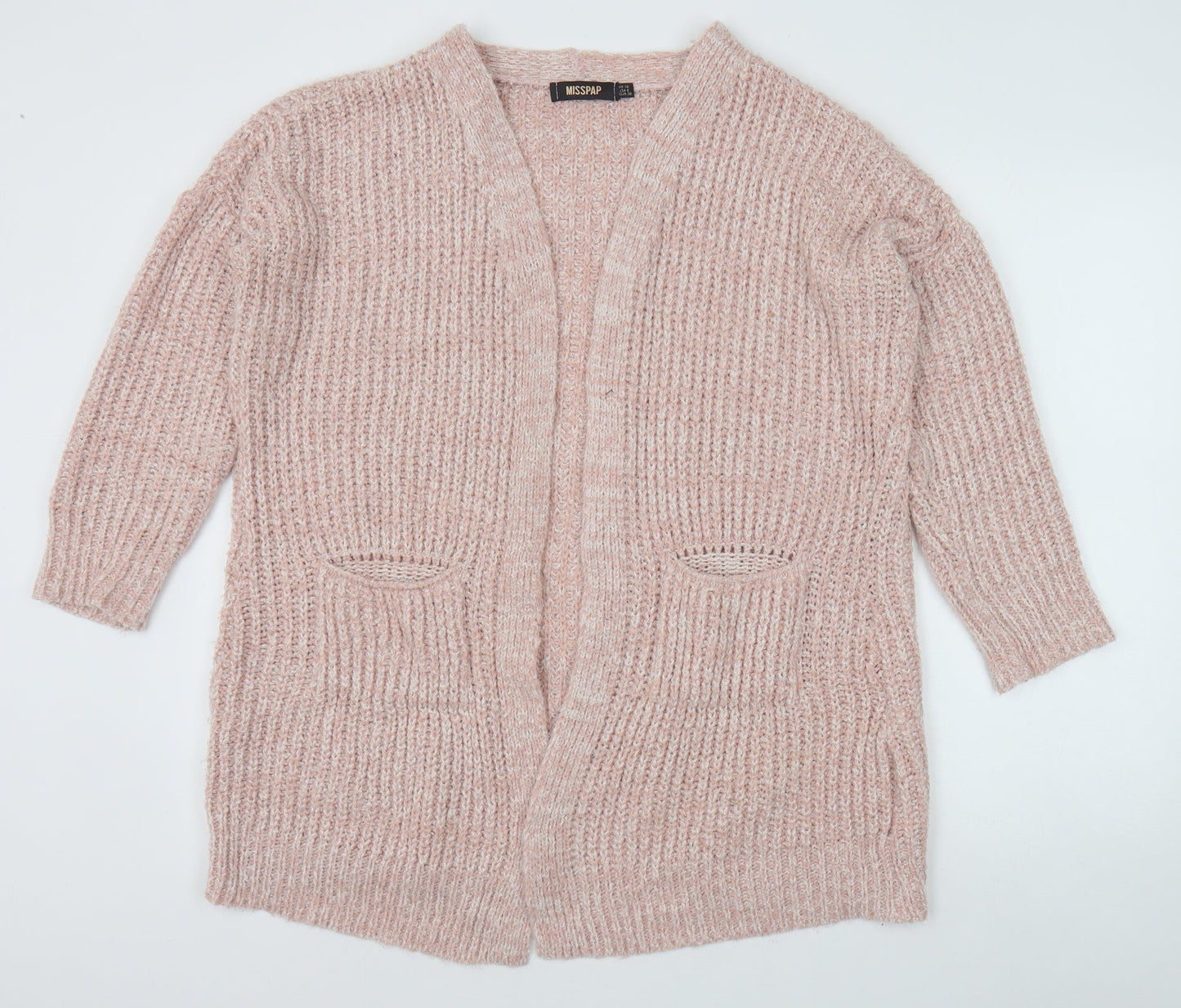 Womens UK Size 10 Misspap Pink Cardigan Jumper