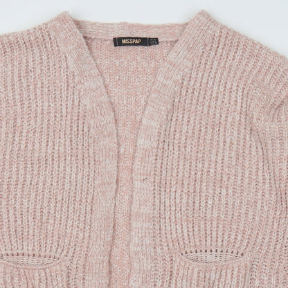 Womens UK Size 10 Misspap Pink Cardigan Jumper