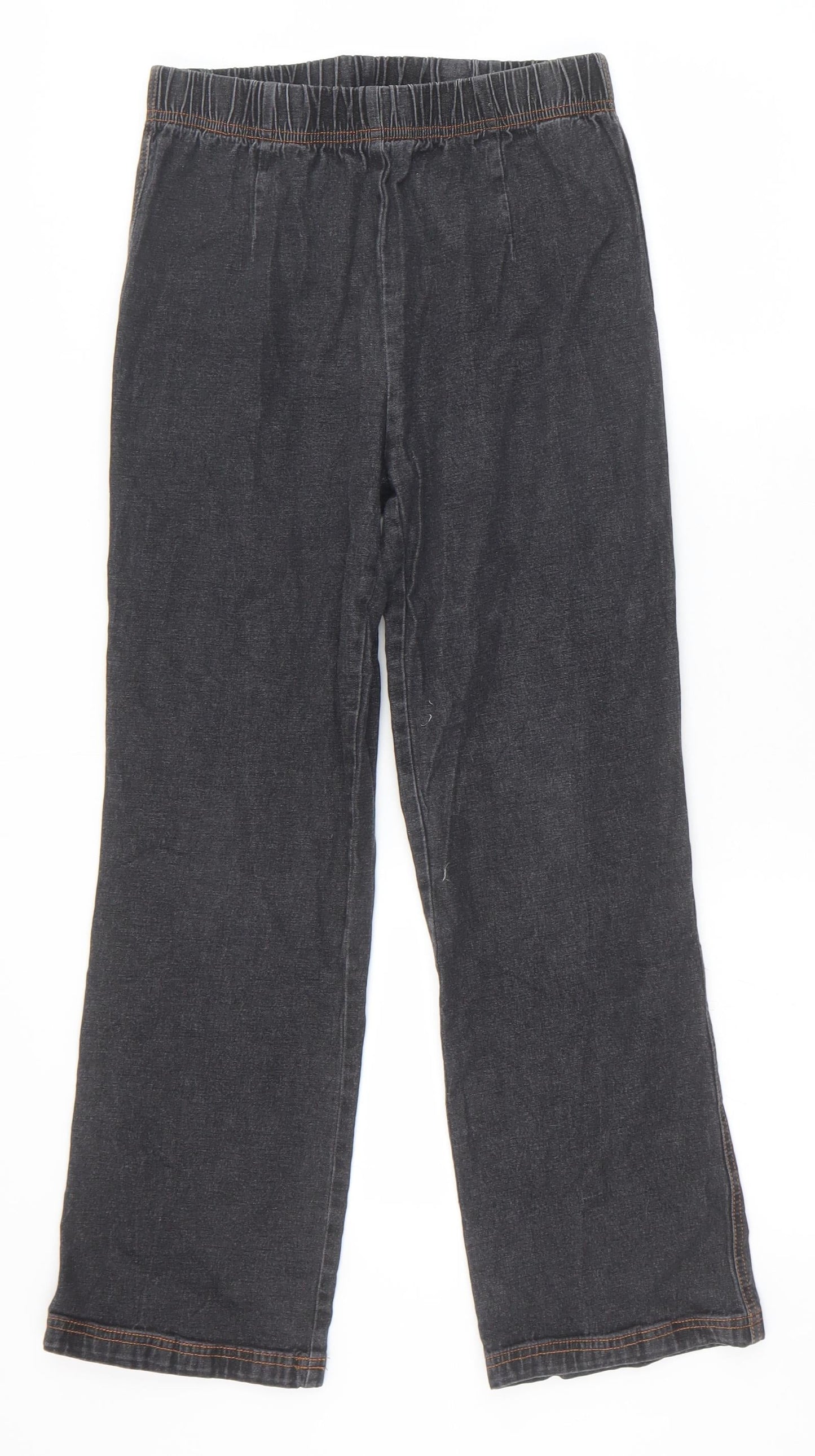 Damart Womens Black Cotton Bootcut Jeans Size 10 Regular