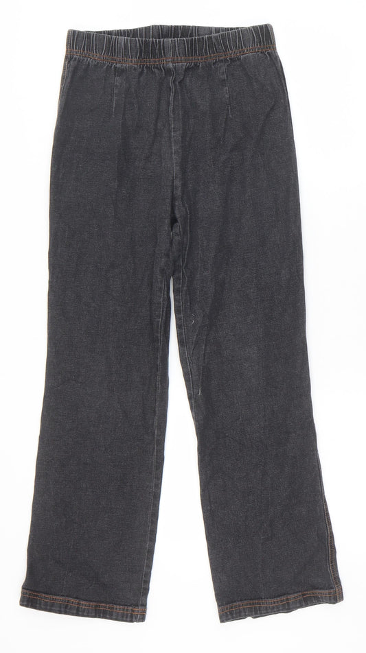 Damart Womens Black Cotton Bootcut Jeans Size 10 Regular