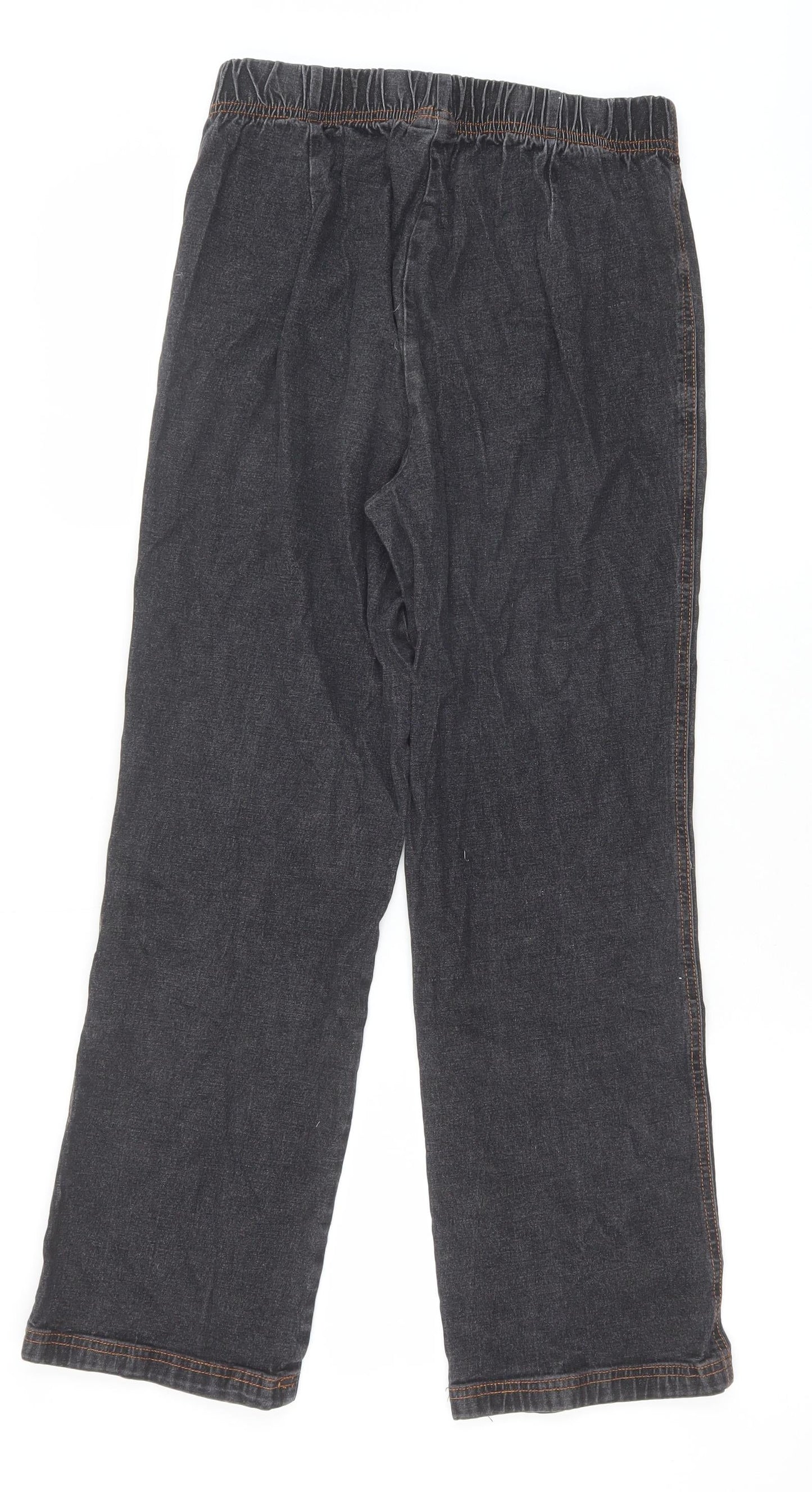 Damart Womens Black Cotton Bootcut Jeans Size 10 Regular