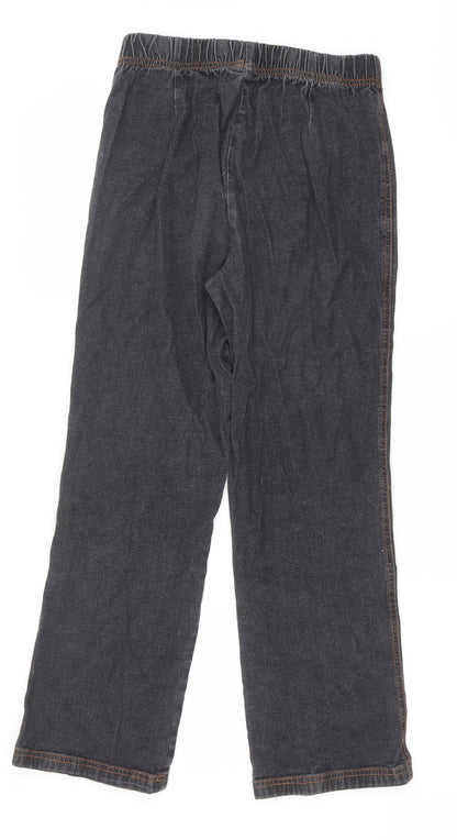 Damart Womens Black Cotton Bootcut Jeans Size 10 Regular