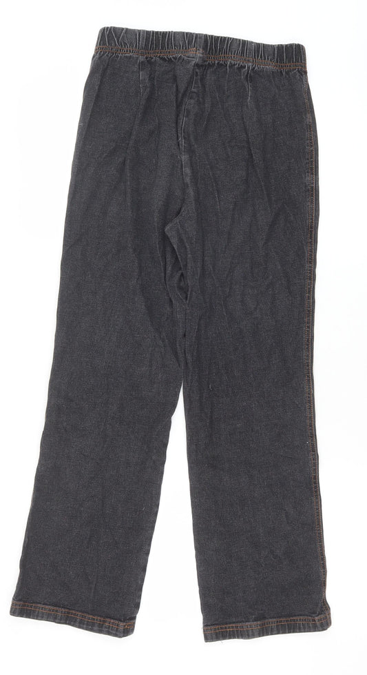 Damart Womens Black Cotton Bootcut Jeans Size 10 Regular