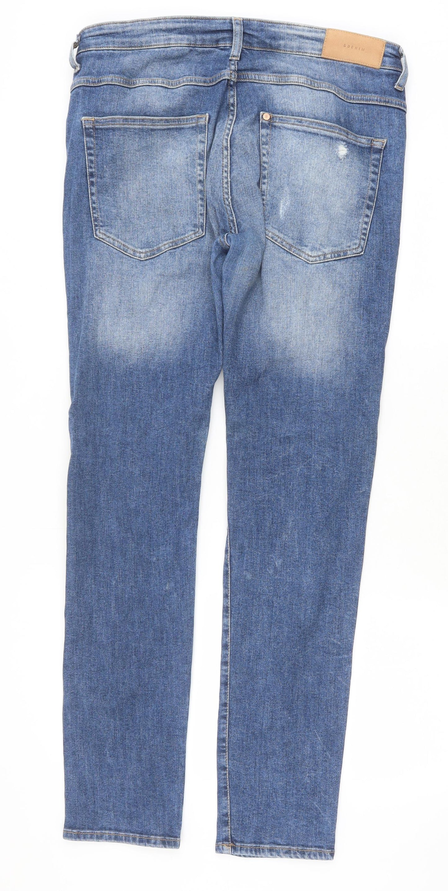 Womens UK Size 34 in H&M Slim Fit Skinny Blue Jeans